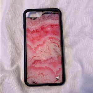 pink marble iphone 8 plus wildflower phone case